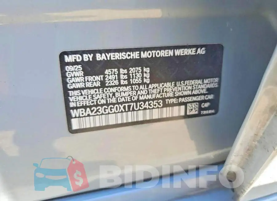 WBA23GG0XT7U34353 Photo# 12