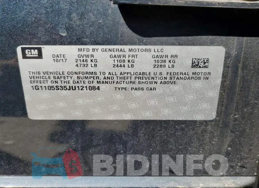 1G1105S35JU121084 Photo# 12