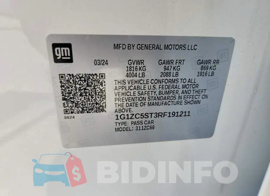 1G1ZC5ST3RF191211 Photo# 12