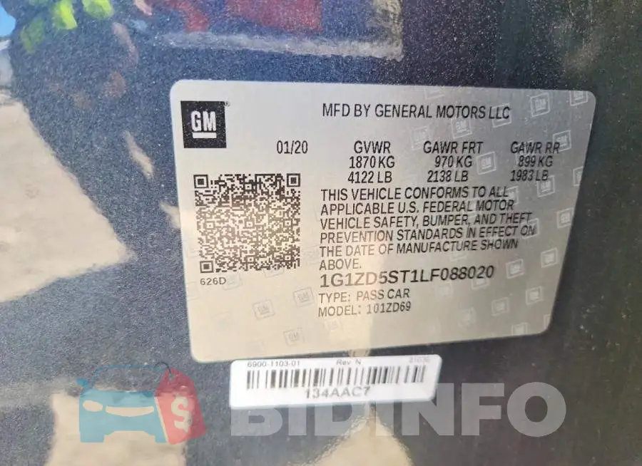 1G1ZD5ST1LF088020 Photo# 12