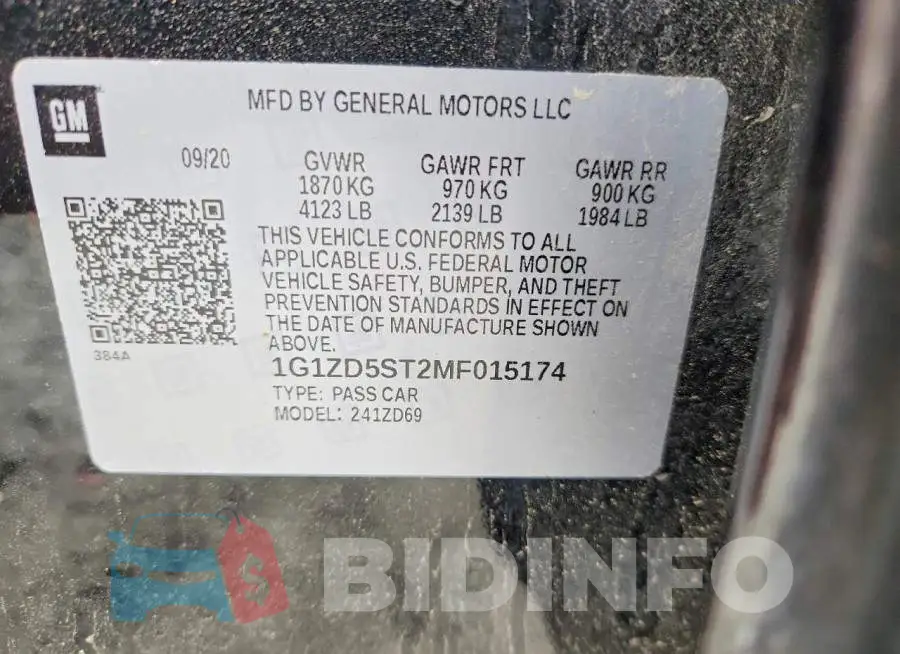 1G1ZD5ST2MF015174 Photo# 13