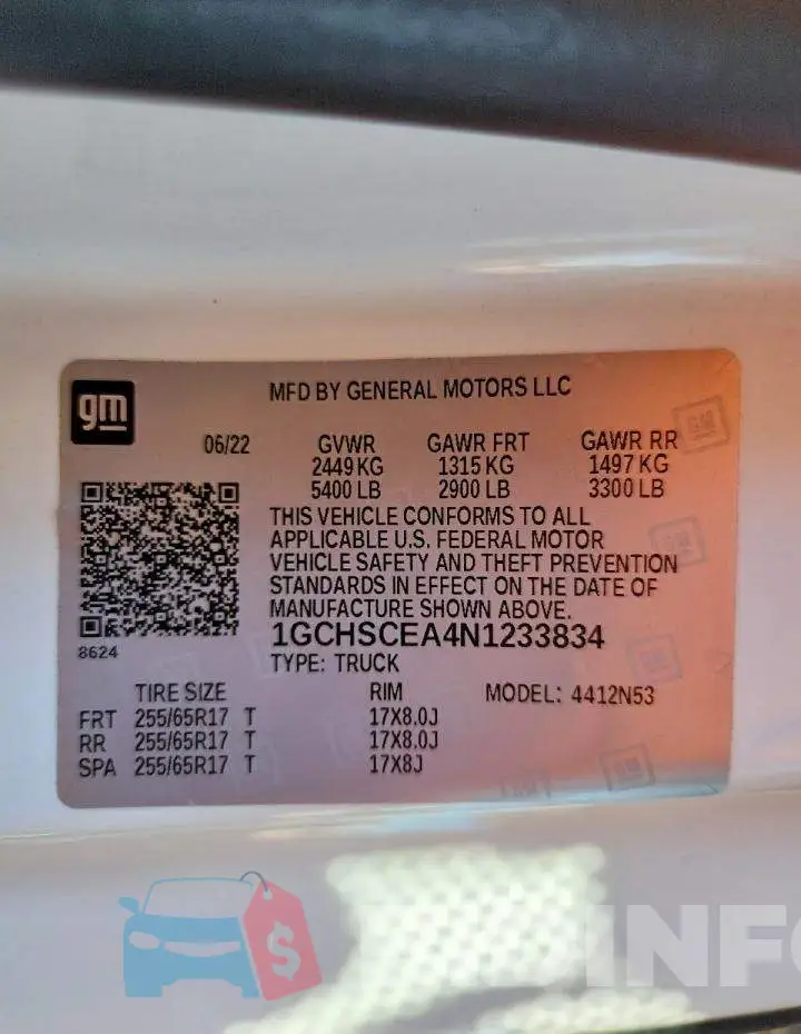 1GCHSCEA4N1233834 Photo# 12