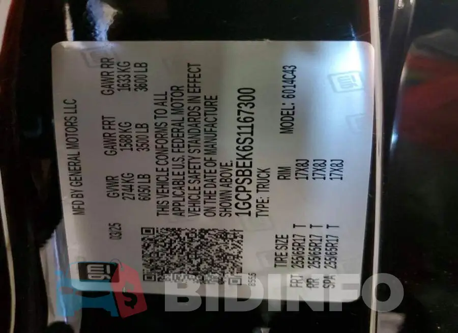 1GCPSBEK6S1167300 Photo# 12