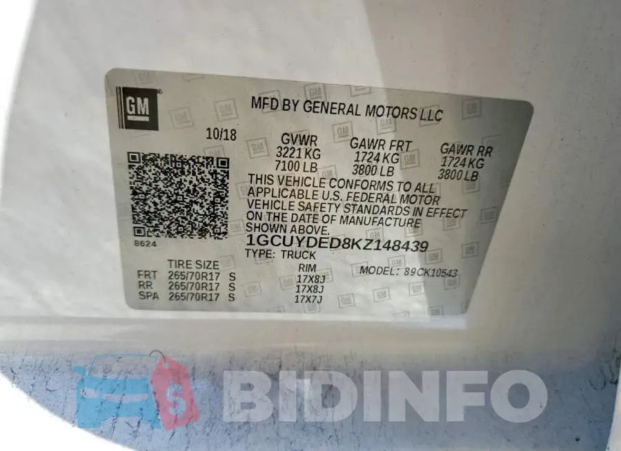 1GCUYDED8KZ148439 Photo# 13