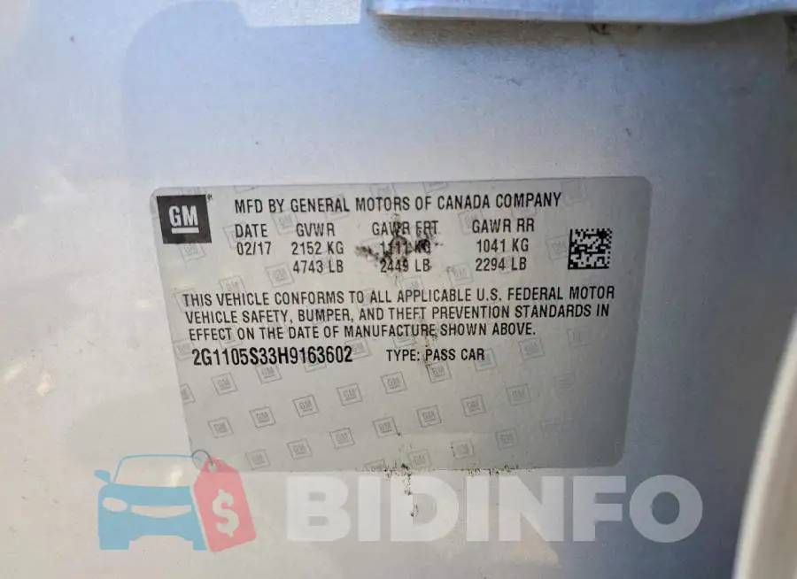 2G1105S33H9163602 Photo# 13