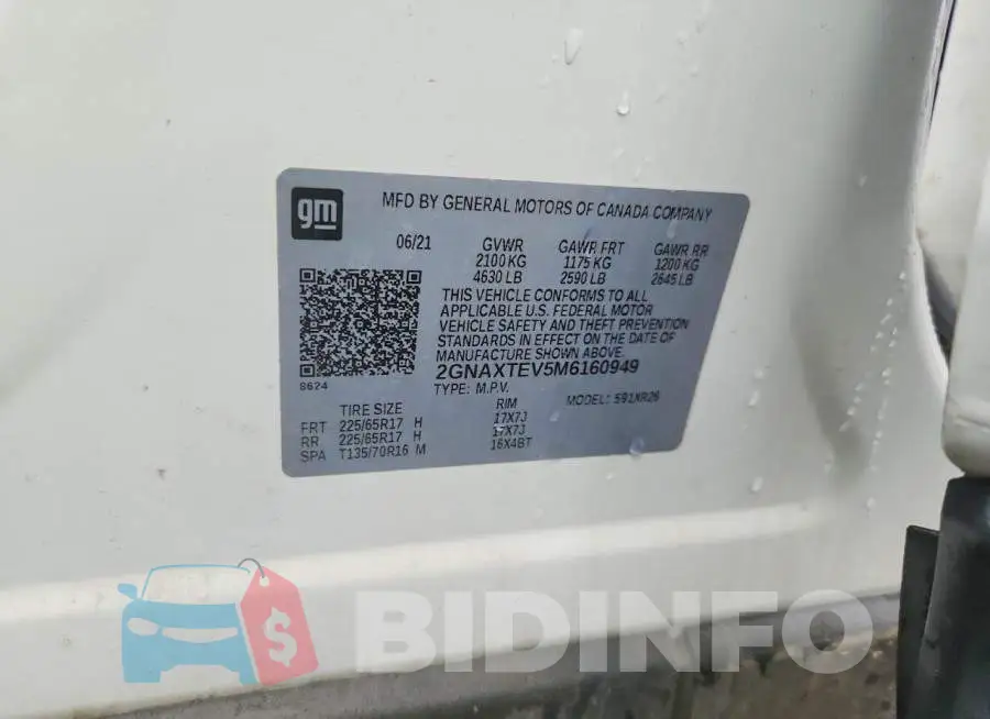 2GNAXTEV5M6160949 Photo# 13