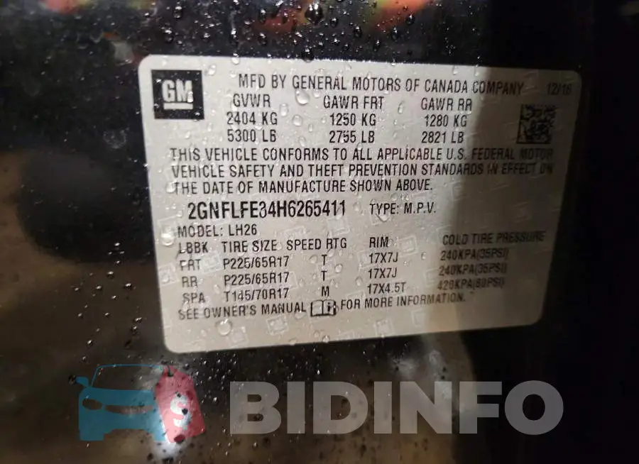 2GNFLFE34H6265411 Photo# 13