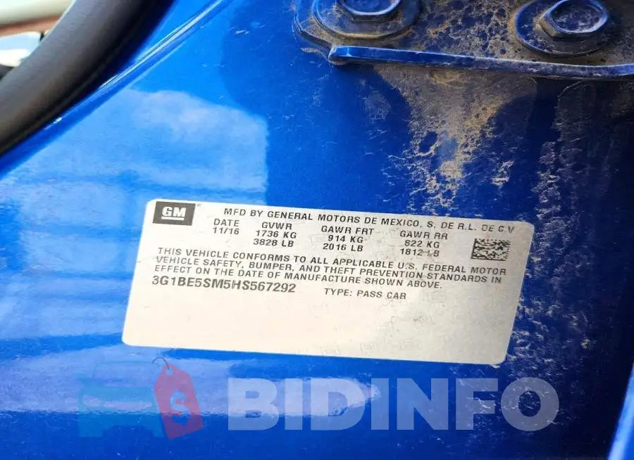 3G1BE5SM5HS567292 Photo# 12