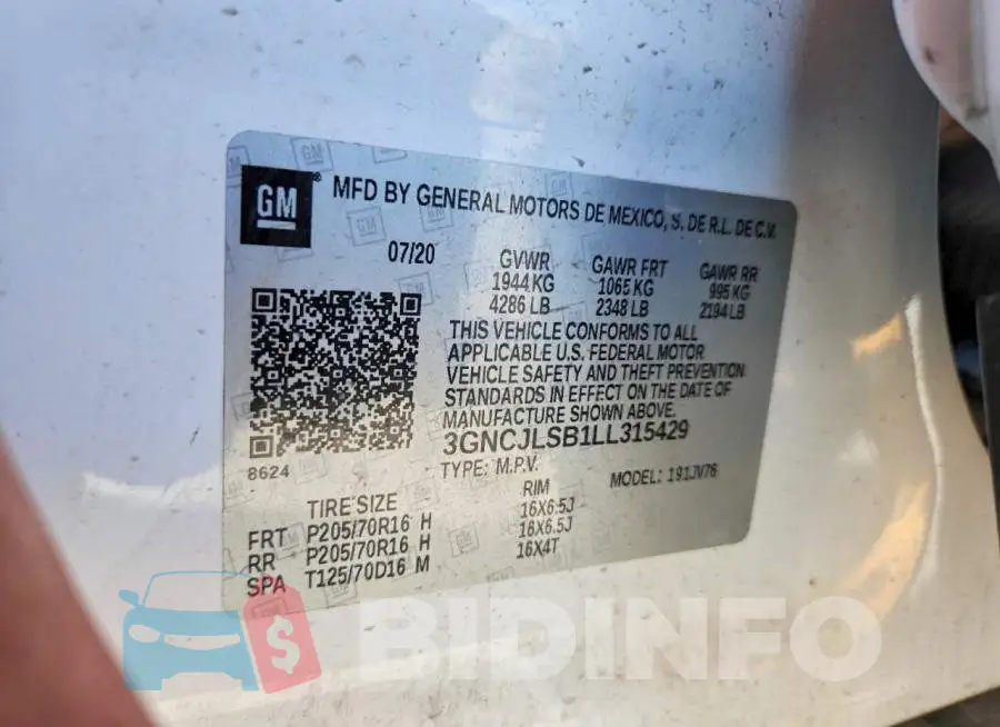 3GNCJLSB1LL315429 Photo# 13