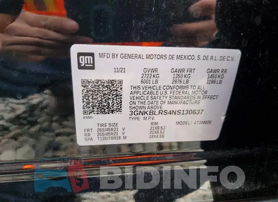 3GNKBLRS4NS130637 Photo# 14