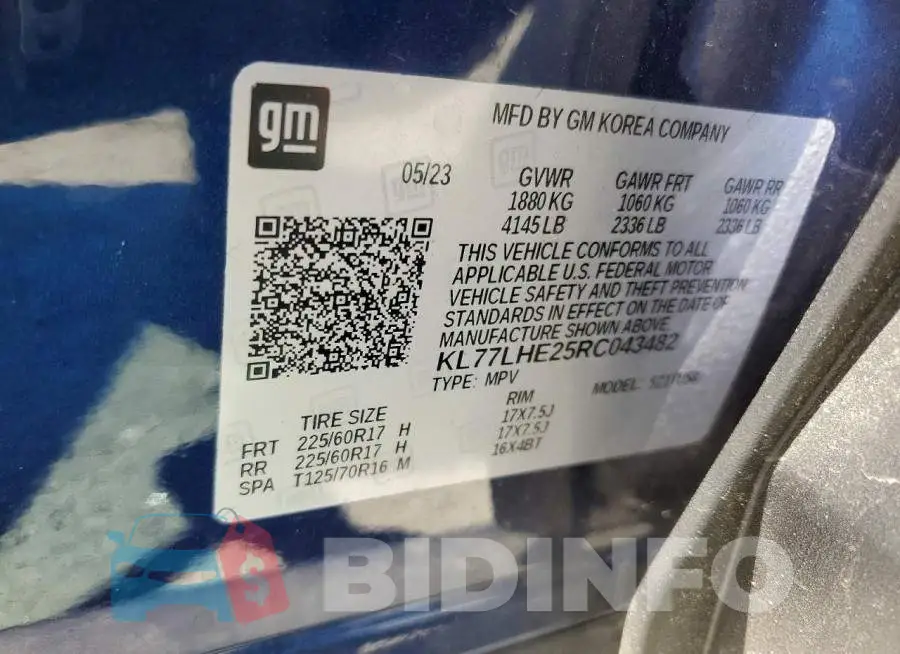 KL77LHE25RC043482 Photo# 12