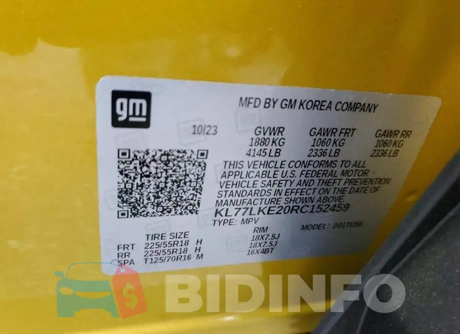 KL77LKE20RC152459 Photo# 13