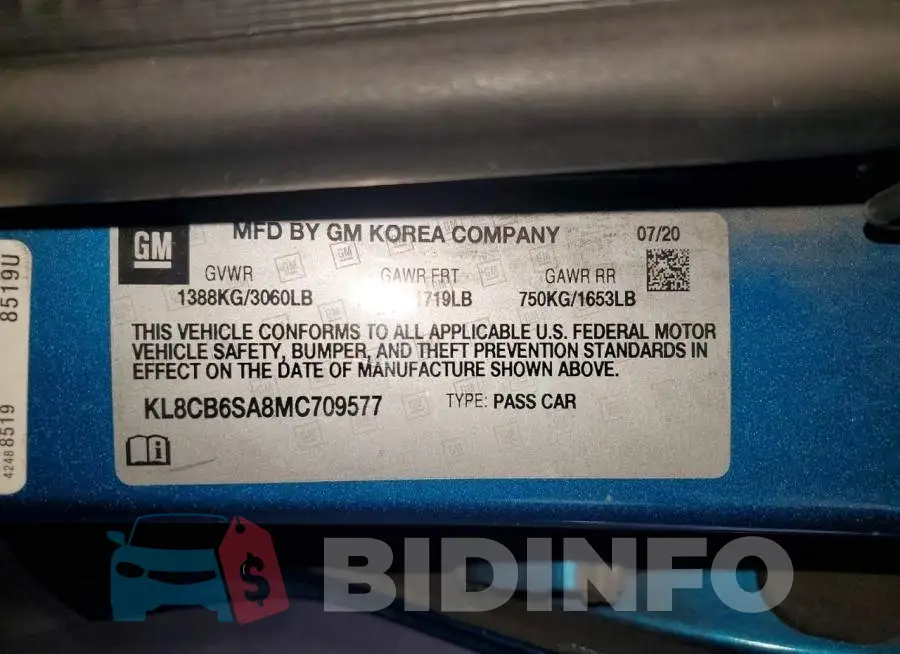 KL8CB6SA8MC709577 Photo# 13