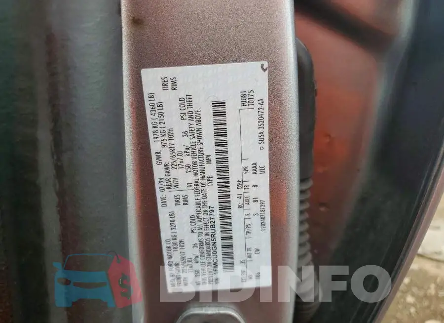 1FMCU0GN5RUB27797 Photo# 12