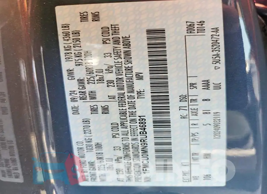 1FMCU0MN9RUB46891 Photo# 13