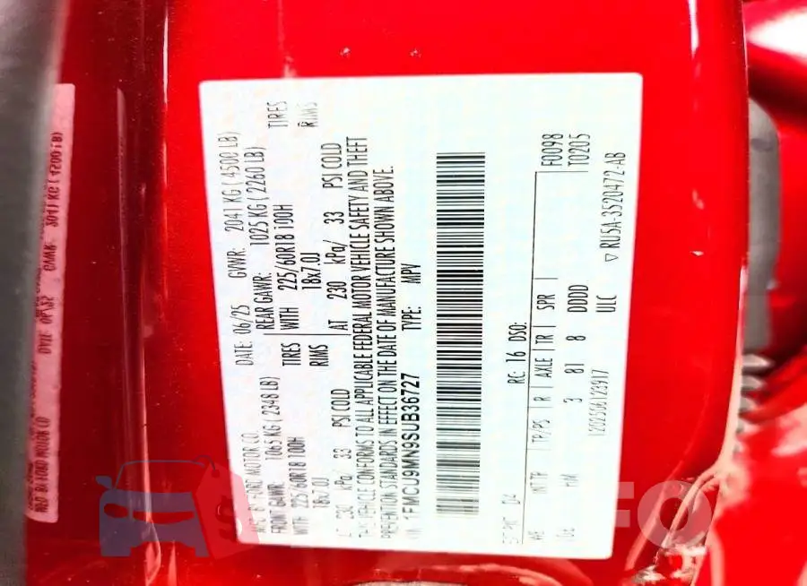 1FMCU9MN9SUB36727 Photo# 12