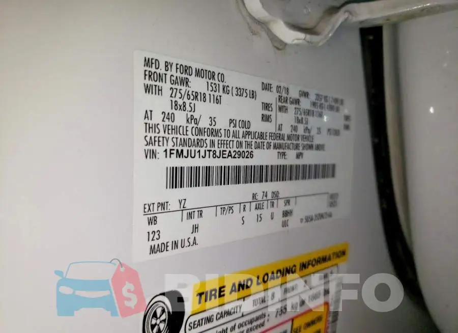 1FMJU1JT8JEA29026 Photo# 13