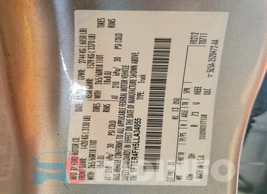 1FTER4FH5LLA34955 Photo# 12