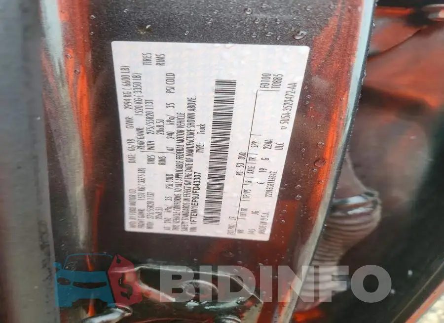 1FTEW1EP9JFD43307 Photo# 12