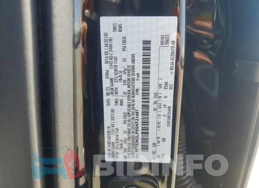 1FTEW2LP8SKF21497 Photo# 12