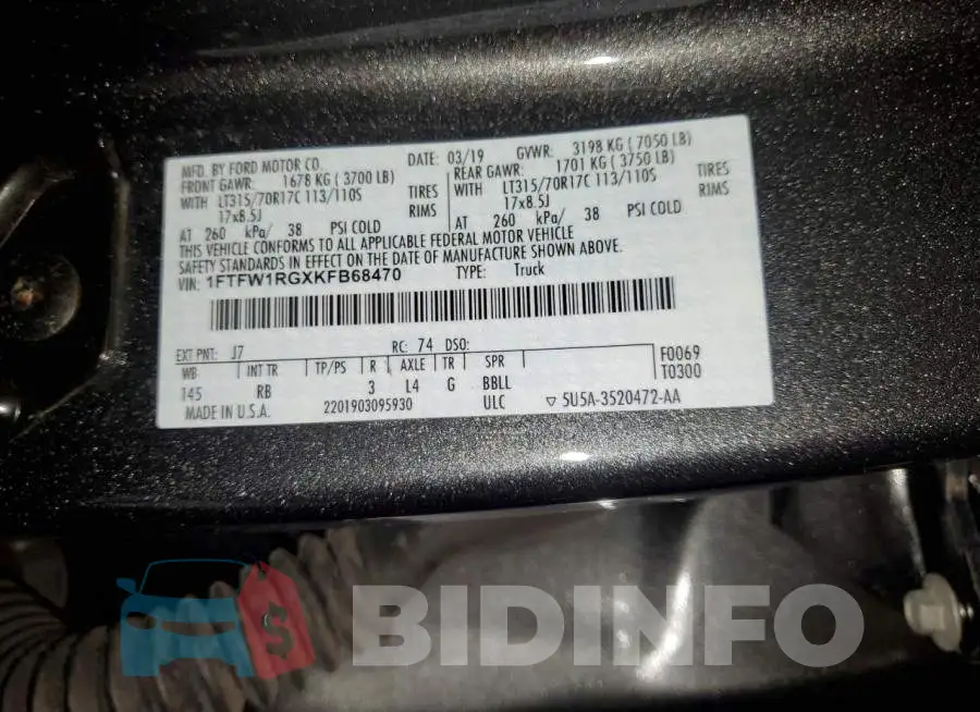 1FTFW1RGXKFB68470 Photo# 12