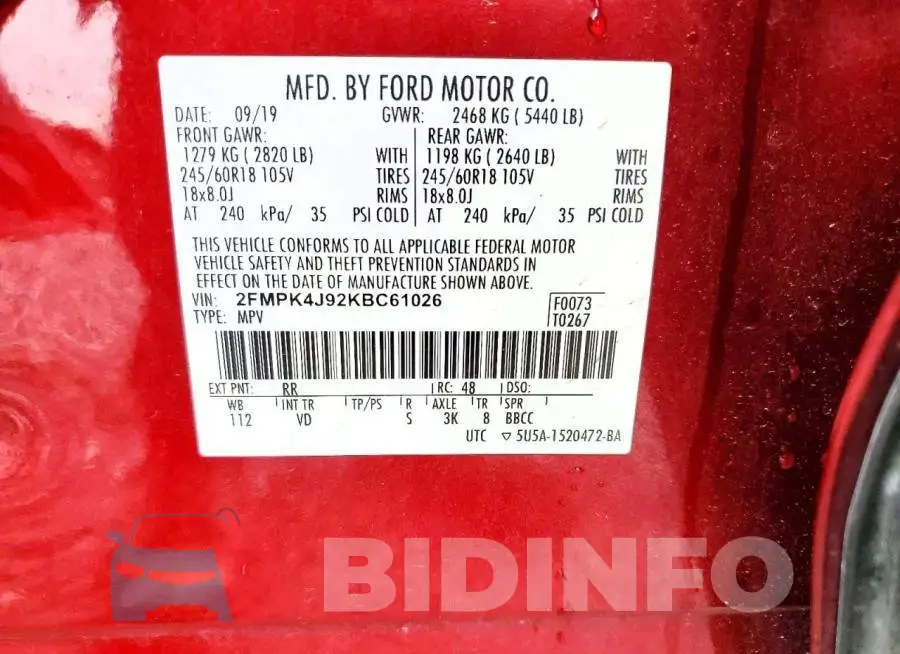 2FMPK4J92KBC61026 Photo# 13