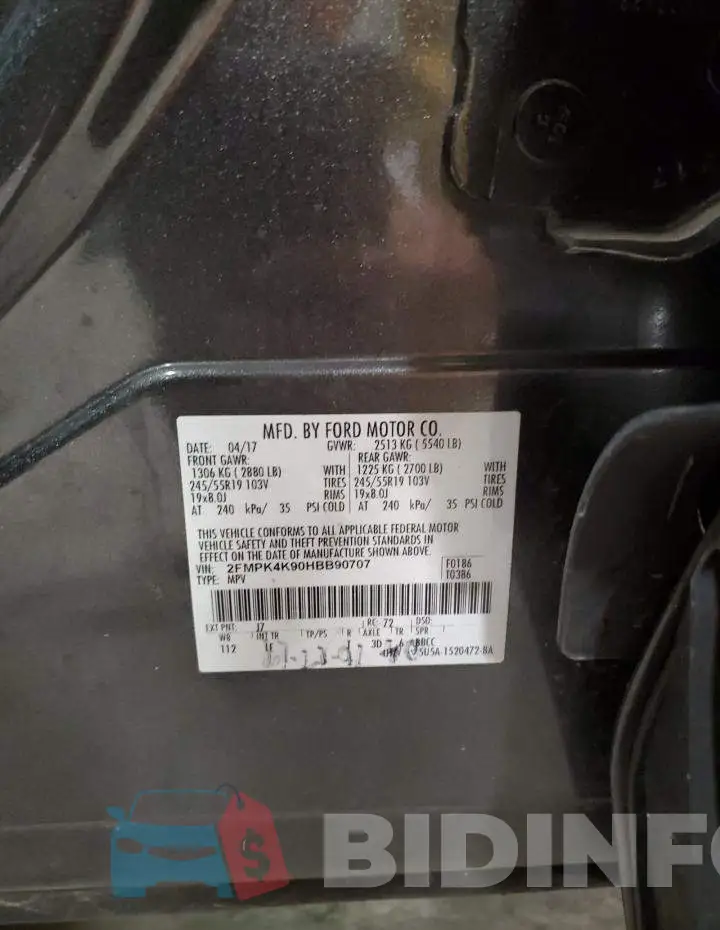 2FMPK4K90HBB90707 Photo# 13