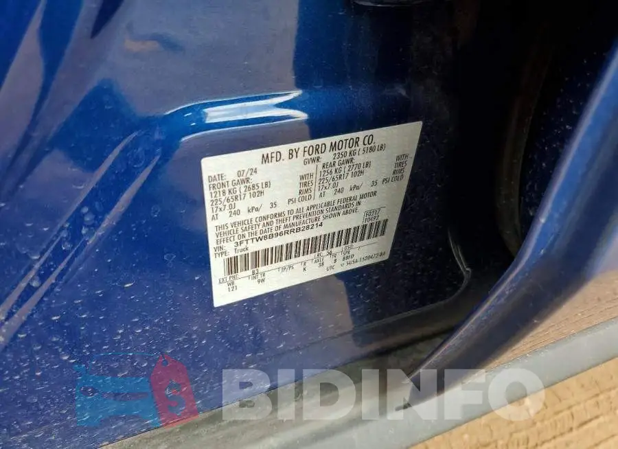 3FTTW8B96RRB28214 Photo# 12