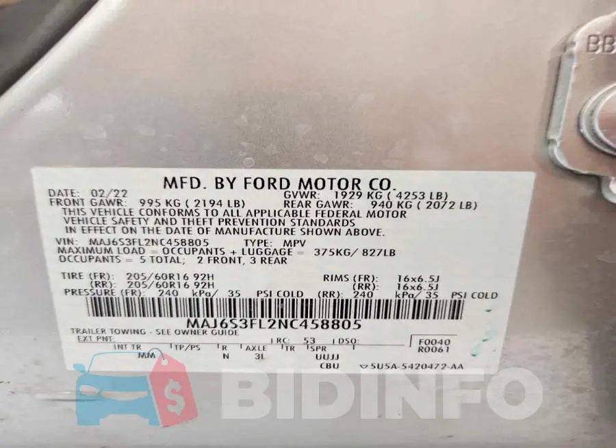 MAJ6S3FL2NC458805 Photo# 13