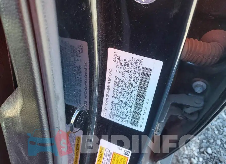 1HGCV1F47MA052273 Photo# 12