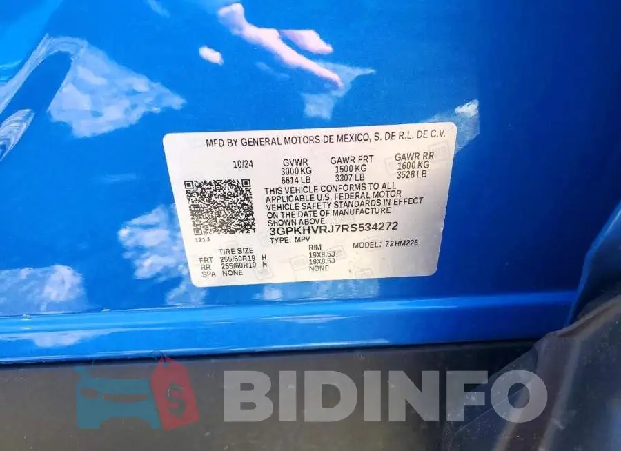 3GPKHVRJ7RS534272 Photo# 13