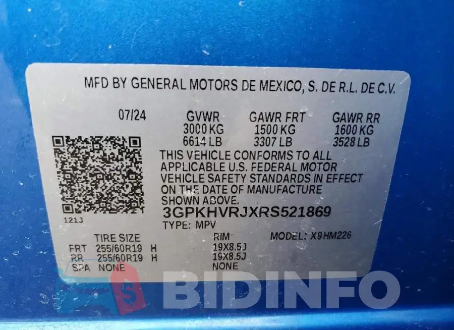3GPKHVRJXRS521869 Photo# 12