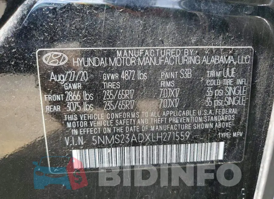 5NMS23ADXLH271559 Photo# 13
