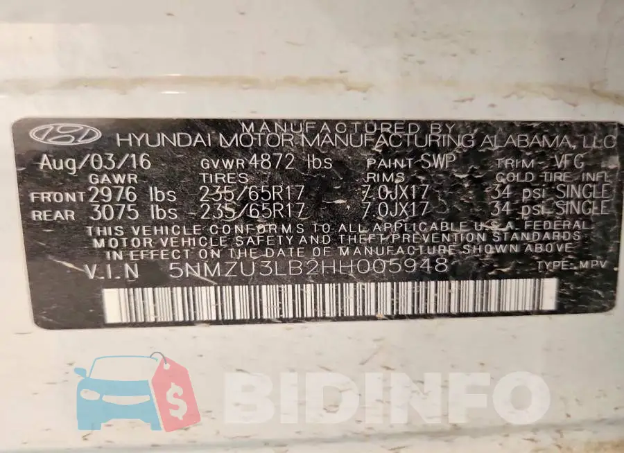 5NMZU3LB2HH005948 Photo# 12