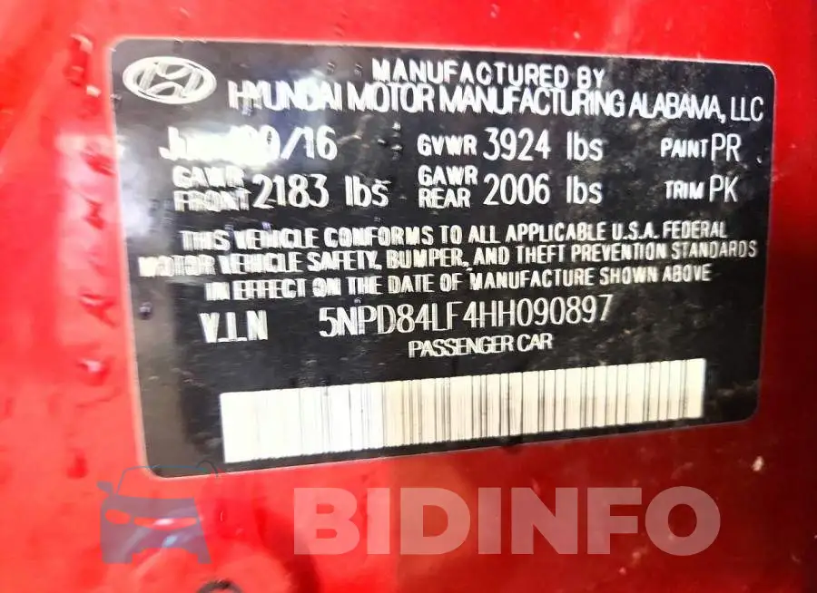 5NPD84LF4HH090897 Photo# 12