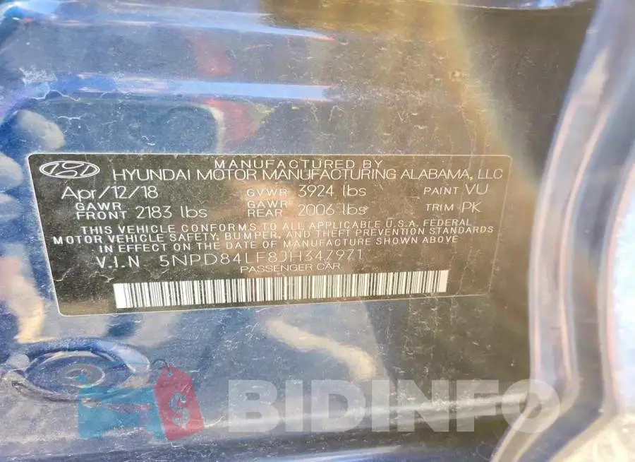 5NPD84LF8JH347971 Photo# 12