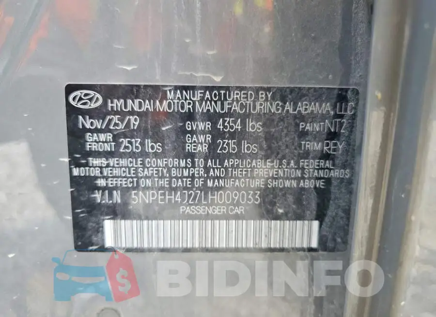 5NPEH4J27LH009033 Photo# 12