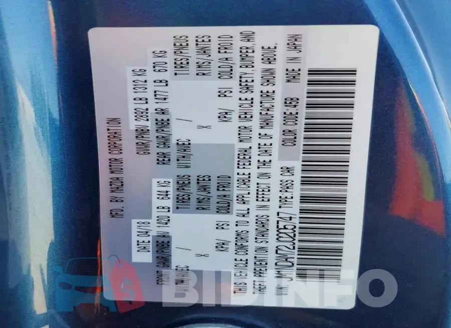 JM1NDAM72J0205747 Photo# 12