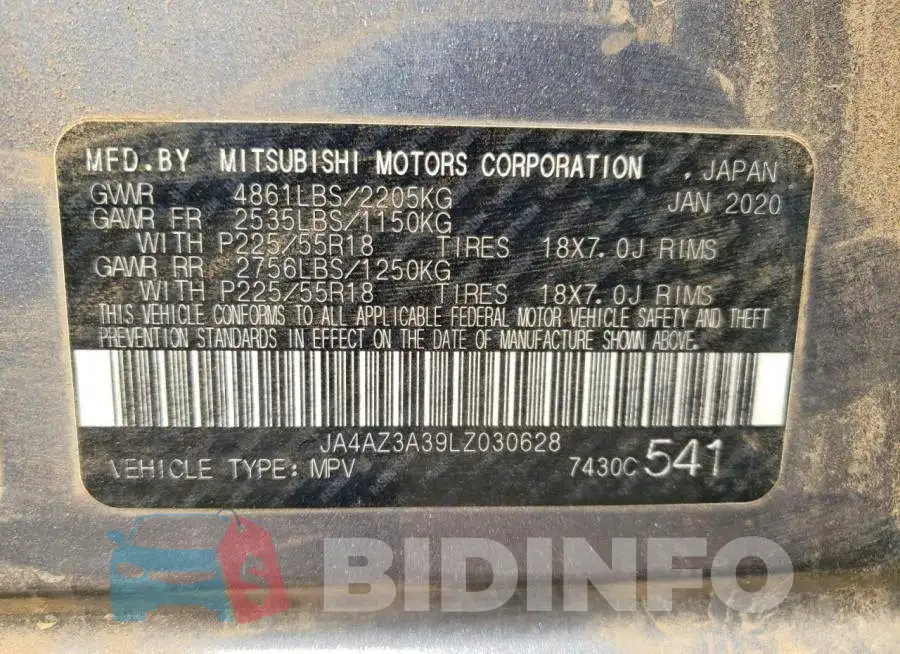 JA4AZ3A39LZ030628 Photo# 13