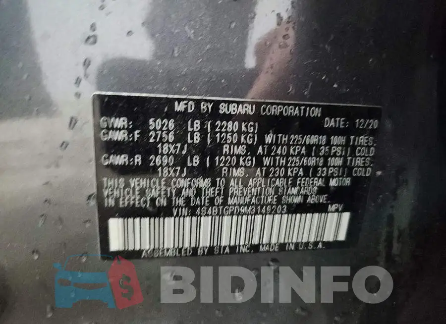4S4BTGPD9M3149203 Photo# 12