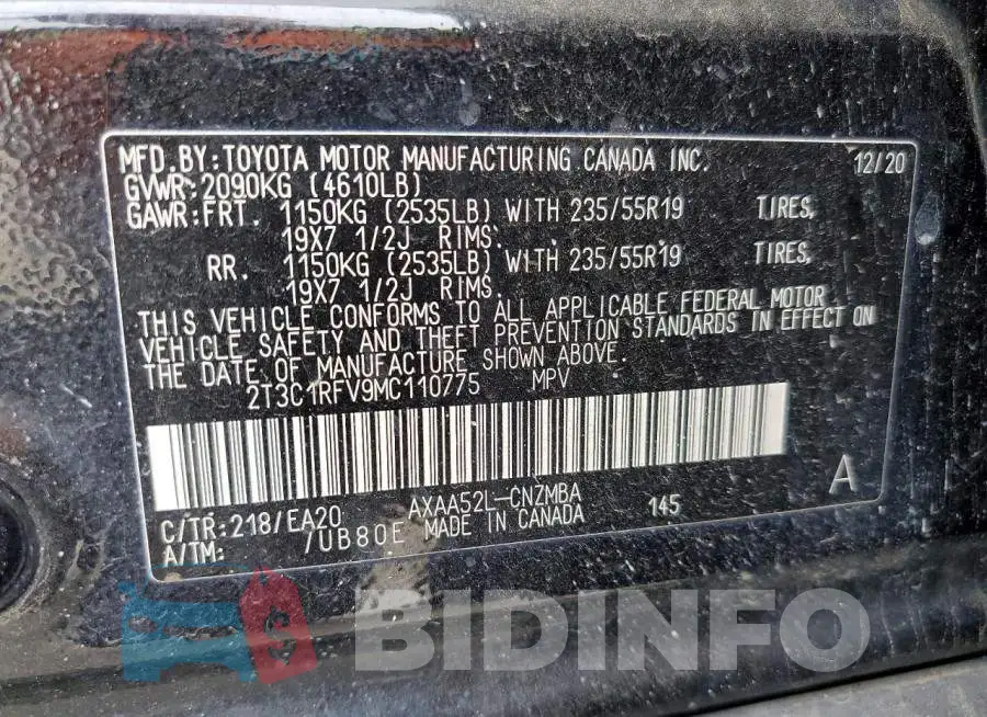 2T3C1RFV9MC110775 Photo# 13
