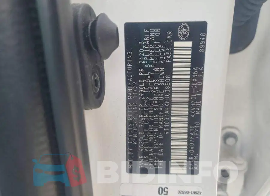 4T1C31AKXPU608908 Photo# 12