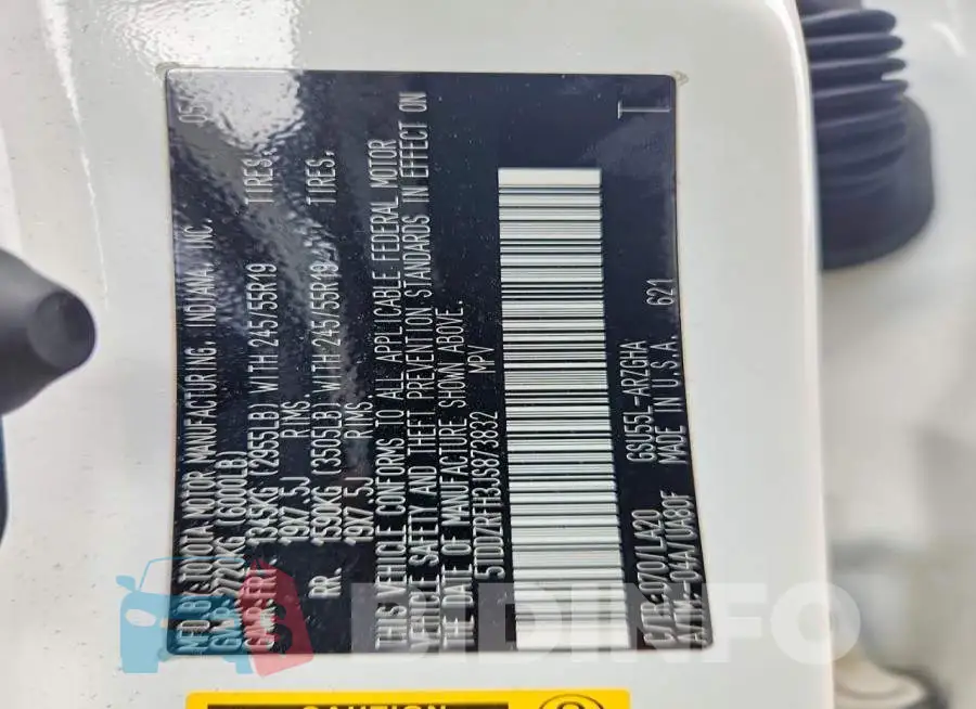 5TDDZRFH3JS873832 Photo# 13