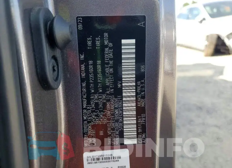 5TDESKFC9PS106211 Photo# 13
