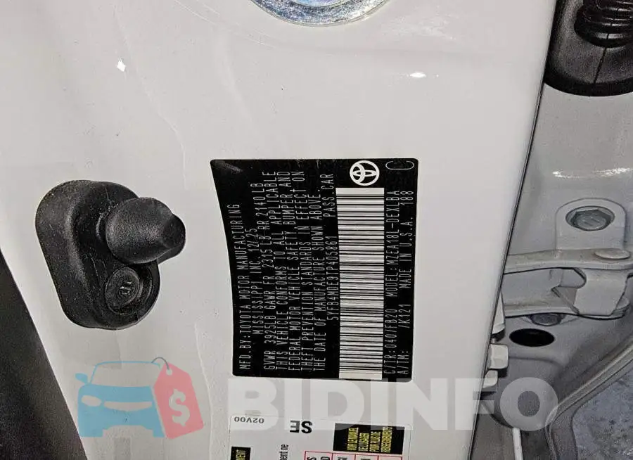 5YFB4MDE9TP405861 Photo# 12
