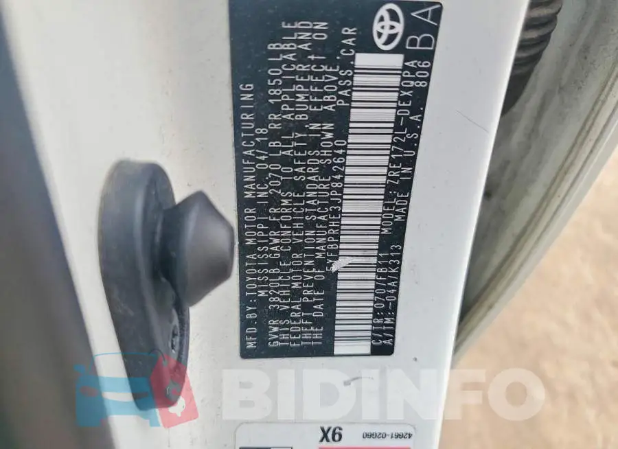 5YFBPRHE3JP842640 Photo# 12