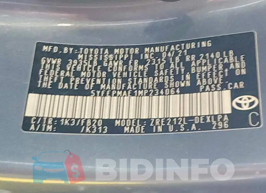 5YFEPMAE1MP234064 Photo# 12