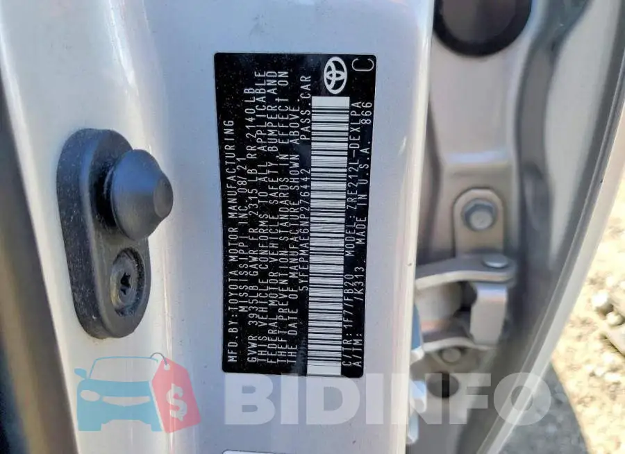 5YFEPMAE6NP276442 Photo# 12