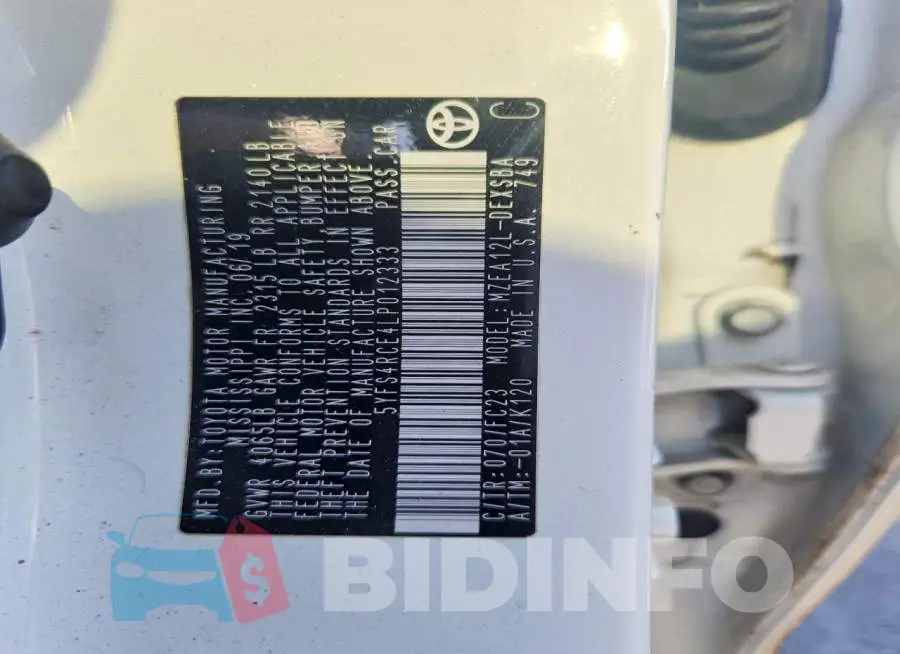 5YFS4RCE4LP012333 Photo# 12