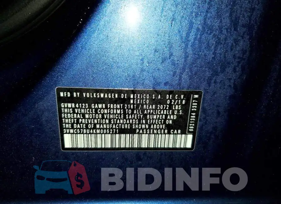 3VWC57BU4KM005271 Photo# 13